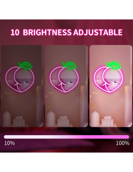 Espejo LED de Pared Vveikea Durazno Rosa con Regulador Espejo LED de Pared Vveikea Durazno Rosa con Regulador