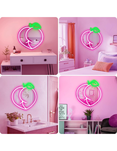Espejo LED de Pared Vveikea Durazno Rosa con Regulador Espejo LED de Pared Vveikea Durazno Rosa con Regulador