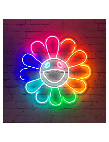 Cartel de Neón LED Girasol FARNEW 50.8cm Decoración Fiesta Cartel de Neón LED Girasol FARNEW 50.8cm Decoración Fiesta