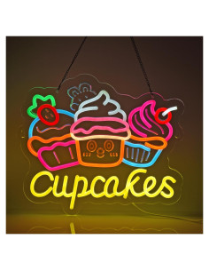 Letrero de Neón Cupcakes JOMOSPO 35.88x32 cm USB Regulable