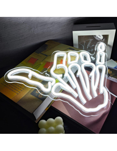 Luz de Neón LED Gestos Shaka Aloha 35x24.5 cm JIARODEY