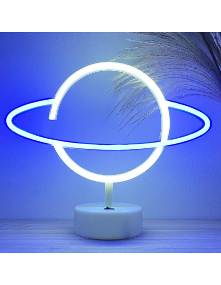 Lámpara Decorativa LED Planetaria HOHOSIGN Azul y Blanca Lámpara Decorativa LED Planetaria HOHOSIGN Azul y Blanca