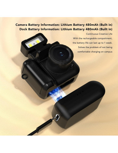 Cámara Digital Mini 1080P Genérico con Flash LED Portátil