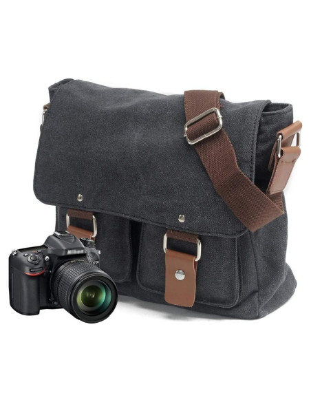 Bolsa de cámara bandolera P-chaos gris oscuro para DSLR Bolsa de cámara bandolera P-chaos gris oscuro para DSLR
