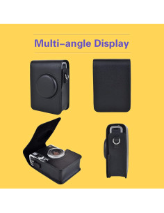 Funda Protectora Rieibi para Cámara Fujifilm Instax Mini EVO - Cuero PU Negro 2