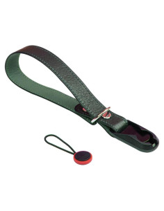 Correa de cámara de cuero ajustable Fujifilm y DSLR - Verde