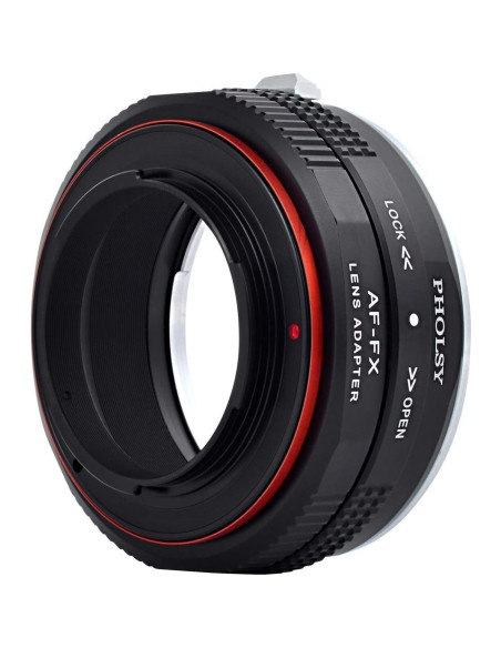 Adaptador PHOLSY de Montura Sony A a Fujifilm X con Anillo de Apertura Adaptador PHOLSY de Montura Sony A a Fujifilm X con Anillo de Apertura