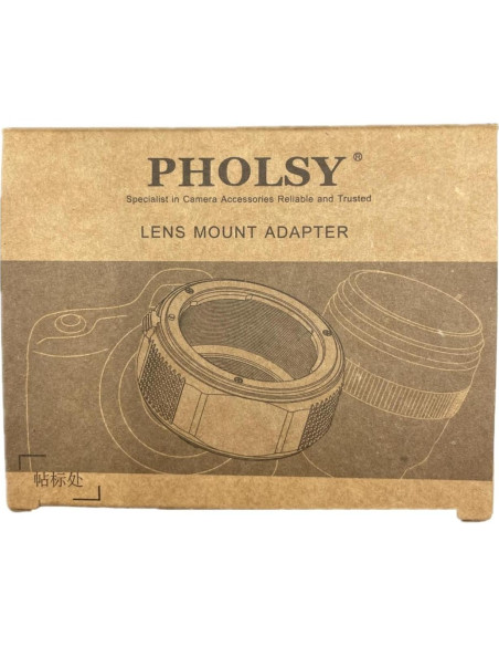 Adaptador PHOLSY de Montura Sony A a Fujifilm X con Anillo de Apertura Adaptador PHOLSY de Montura Sony A a Fujifilm X con Anillo de Apertura