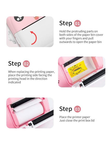 Cámara Instantánea para Niños HZTZ 8MP 1080P Rosa con Accesorios