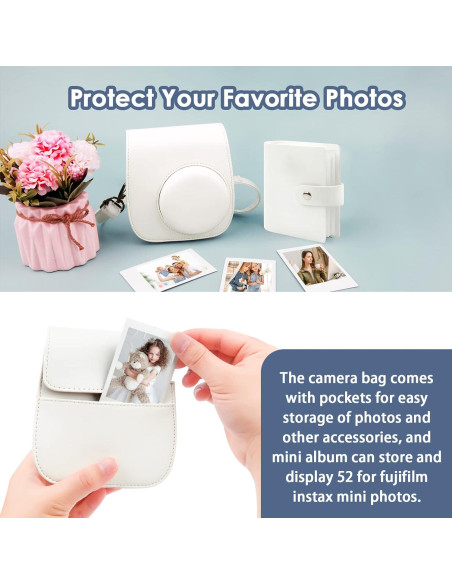 Funda Protectora Aextaest para Cámara Fujifilm Instax Mini 11/12/9 con Álbum Funda Protectora Aextaest para Cámara Fujifilm Instax Mini 11/12/9 con Álbum