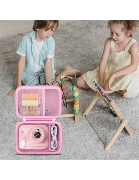 Funda para Cámara Infantil BOVKE Rosa con Bolsillo y Asa Funda para Cámara Infantil BOVKE Rosa con Bolsillo y Asa