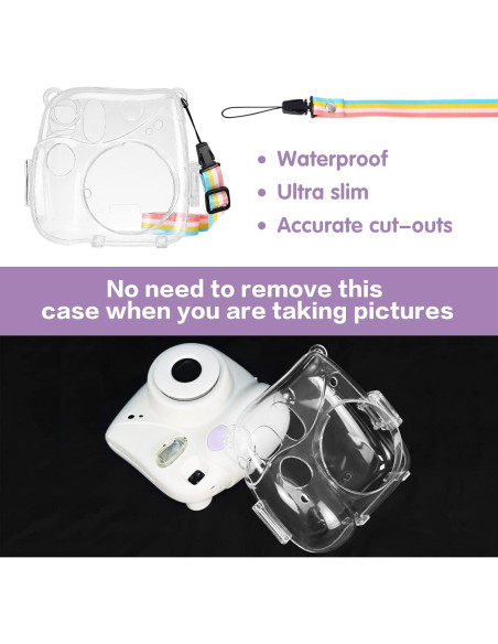Funda Protectora MOSISO para Cámara Instax Mini 7+ Transparente Funda Protectora MOSISO para Cámara Instax Mini 7+ Transparente