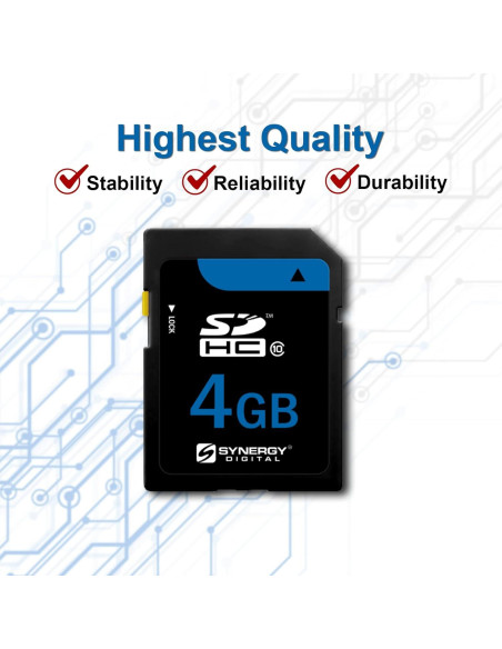 Tarjeta de Memoria SDHC Synergy Digital 4GB Clase 10 20MB/s Tarjeta de Memoria SDHC Synergy Digital 4GB Clase 10 20MB/s