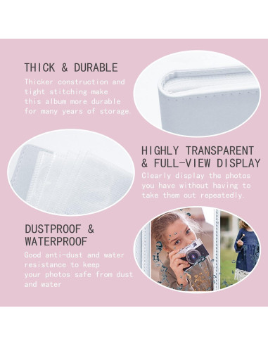 Álbum de Fotos Easy Hood 108 Bolsillos Blanco para Instax Mini