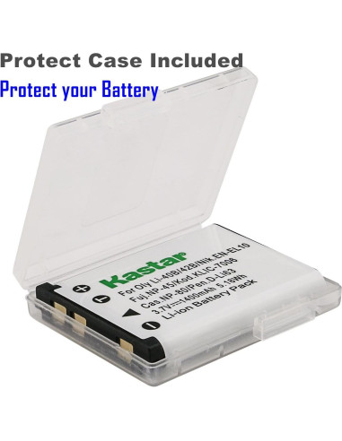 Kastar Baterías LI-42B y Cargador para Polaroid y Sanyo