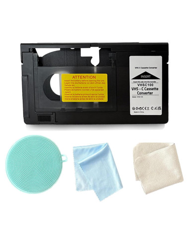 Adaptador VHS-C a VHS motorizado BECOBLDF con limpieza