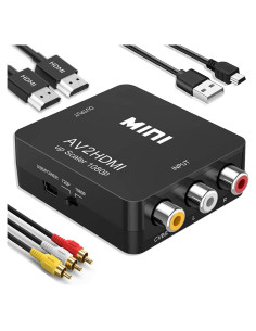 Convertidor RCA a HDMI Chodwe 1080P con cables incluidos