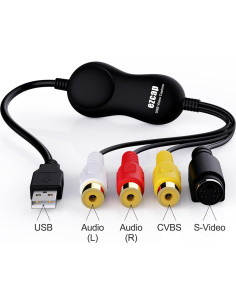 Convertidor de VHS a Digital Ezcap158 USB 2.0 HD 1080p 2
