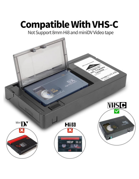 Adaptador de Casete VHS-C Algasan para VCR Estándar Adaptador de Casete VHS-C Algasan para VCR Estándar