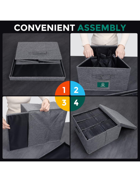 Caja de Almacenamiento VHS WaveTree con Tapa - 42 Cintas - Gris Caja de Almacenamiento VHS WaveTree con Tapa - 42 Cintas - Gris