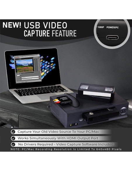 Convertidor AV a HDMI 2.0 SoundBeast - Escalador 1080P Convertidor AV a HDMI 2.0 SoundBeast - Escalador 1080P