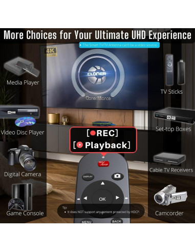 Grabador de Video 4K ClonerAlliance UHD Pro HDMI H.265