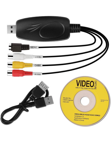 Tarjeta de Captura de Video USB 2.0 TCNEWCL VC200 - Digitaliza VHS a DVD