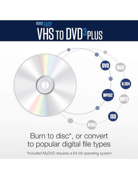 Roxio Easy VHS a DVD 3 Plus - Conversor de VHS a DVD Windows Roxio Easy VHS a DVD 3 Plus - Conversor de VHS a DVD Windows