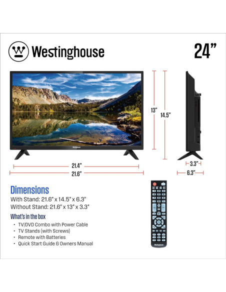 Televisor LED Westinghouse 24" HD 720p con DVD Integrado Televisor LED Westinghouse 24" HD 720p con DVD Integrado
