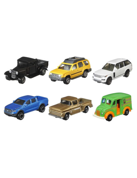 Multipack 6 Autos Matchbox Escala 1:64 con Piezas Móviles Multipack 6 Autos Matchbox Escala 1:64 con Piezas Móviles