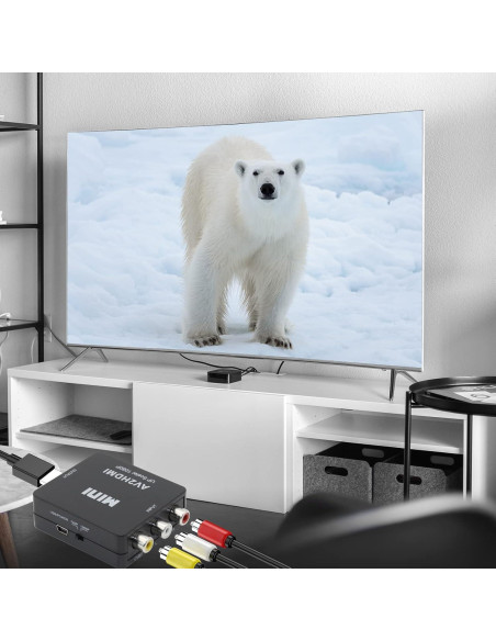 Convertidor RCA a HDMI Sorthol 1080P AV a HDMI Plug and Play Convertidor RCA a HDMI Sorthol 1080P AV a HDMI Plug and Play