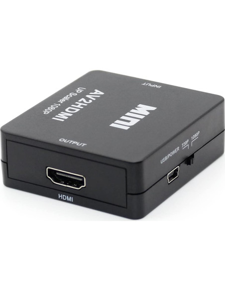 Convertidor RCA a HDMI Sorthol 1080P AV a HDMI Plug and Play Convertidor RCA a HDMI Sorthol 1080P AV a HDMI Plug and Play