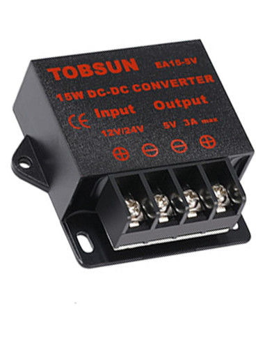 Convertidor Regulador de Voltaje DC 12V/24V a 5V 3A 15W XingHua