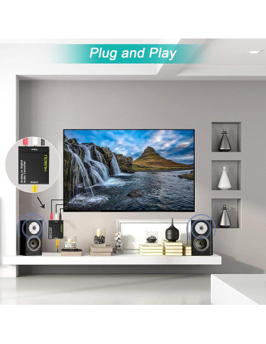Convertidor RCA a Digital Musou MU-J05 Óptico y Coaxial