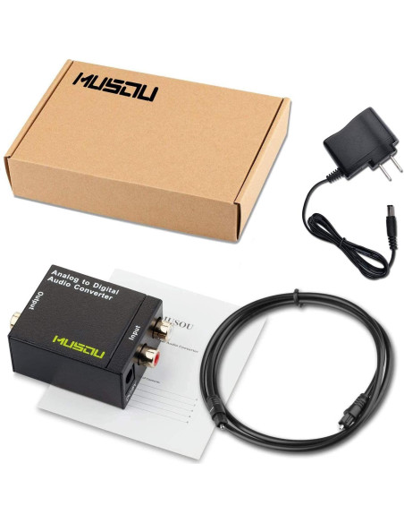 Convertidor RCA a Digital Musou MU-J05 Óptico y Coaxial Convertidor RCA a Digital Musou MU-J05 Óptico y Coaxial