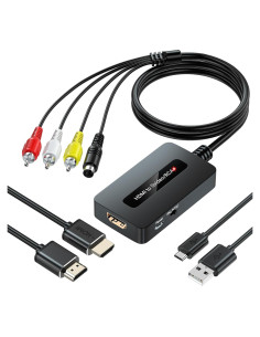 Convertidor HDMI a S-Video RCA 1080P Meng Meng para TV Antiguos