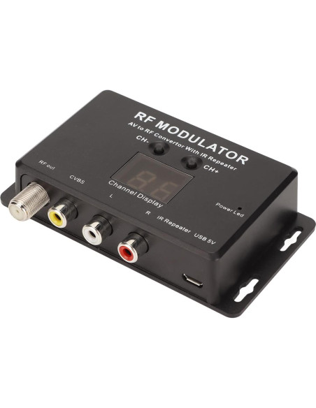 Modulador RF ASHATA AV a TV UHF, Soporta PAL NTSC Modulador RF ASHATA AV a TV UHF, Soporta PAL NTSC