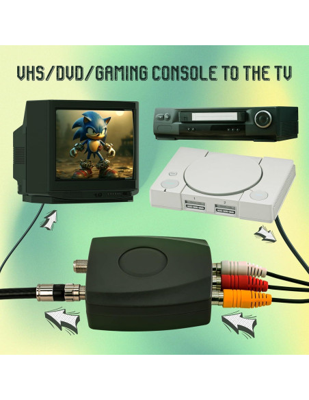 Convertidor RF RCA a Compuesto SatelliteSale con Cable AV Convertidor RF RCA a Compuesto SatelliteSale con Cable AV