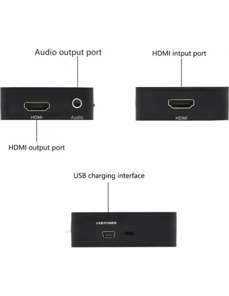 Extractor de Audio HDMI JUEJUEZI 4K 1080P 3.5mm AUX Extractor de Audio HDMI JUEJUEZI 4K 1080P 3.5mm AUX