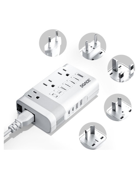 Convertidor de Voltaje DOACE 220V a 110V 350W para Viajes Convertidor de Voltaje DOACE 220V a 110V 350W para Viajes