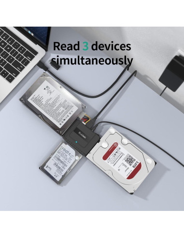 Convertidor USB 3.0 a IDE SATA SUIDEK - Lector HDD/SSD 2.5"/3.5"