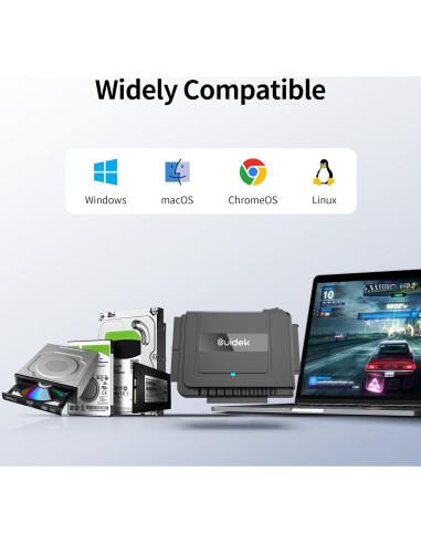 Convertidor USB 3.0 a IDE SATA SUIDEK - Lector HDD/SSD 2.5"/3.5"