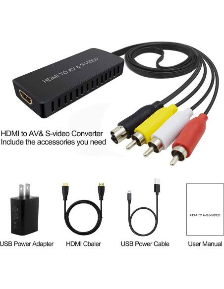 Convertidor HDMI a SVideo Dingsun D-103 1080p 230g Convertidor HDMI a SVideo Dingsun D-103 1080p 230g