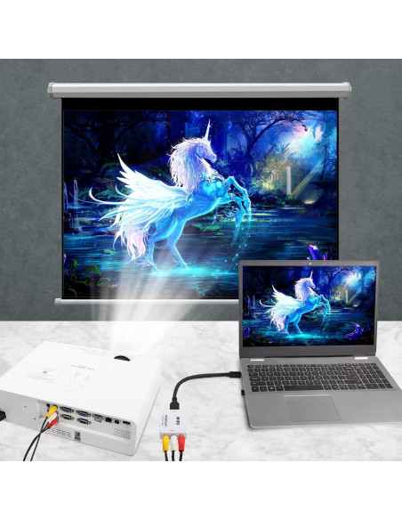 Convertidor HDMI a RCA GRLRHONR 1080p AV PAL/NTSC Convertidor HDMI a RCA GRLRHONR 1080p AV PAL/NTSC