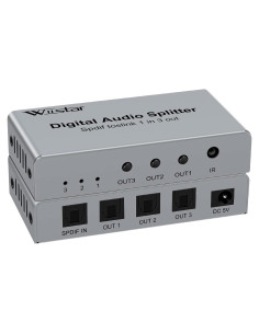 Divisor de Audio Óptico Digital Wiistar 1x3 SPDIF TOSLINK