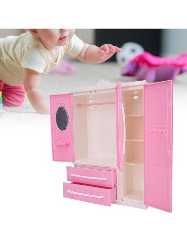 Armario de Muñecas Barbie 3 Puertas Ecológico 26x20x7cm