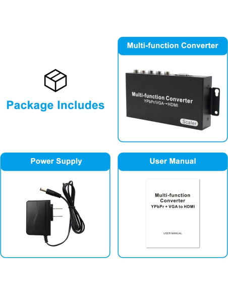 Convertidor Wiistar YPbPr/VGA a HDMI 1080P para Consolas Convertidor Wiistar YPbPr/VGA a HDMI 1080P para Consolas