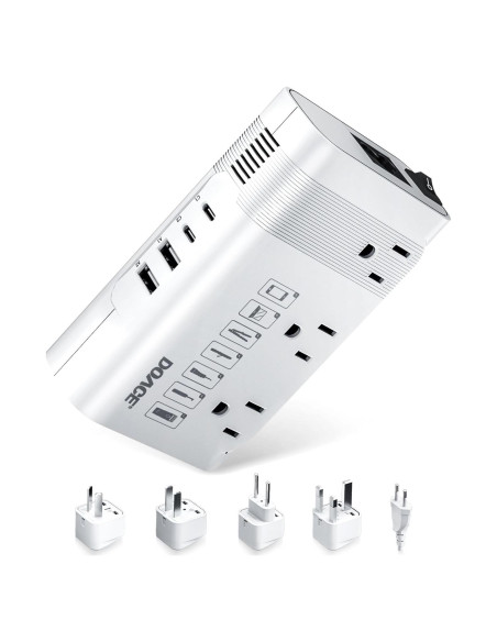 Convertidor de Voltaje DOACE 220V a 110V con USB Convertidor de Voltaje DOACE 220V a 110V con USB