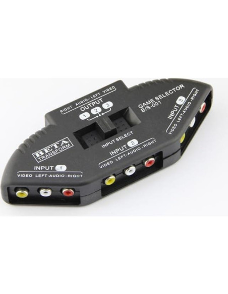 Selector RCA 3 en 1 BUBUCAM para TV - Conexión fácil Selector RCA 3 en 1 BUBUCAM para TV - Conexión fácil