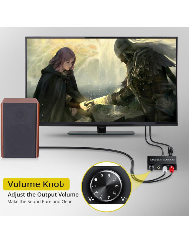 Convertidor de Audio Digital a Analógico PROZOR DAC 192kHz RCA